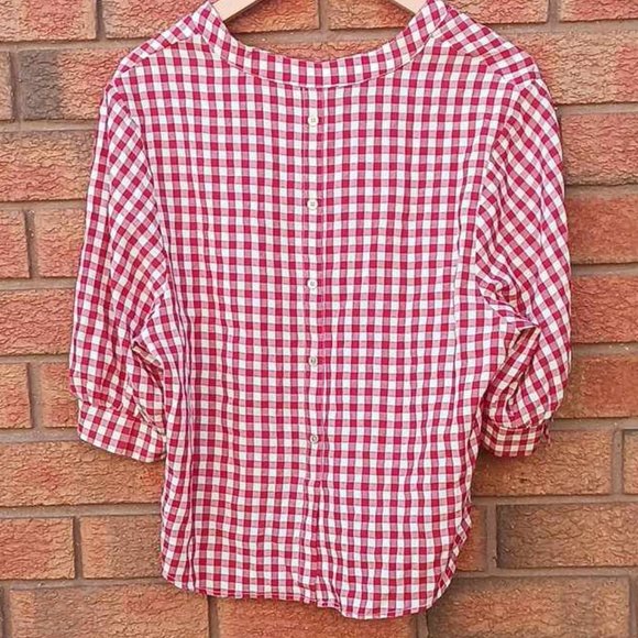 Red Gingham blouse - Picture 2 of 6